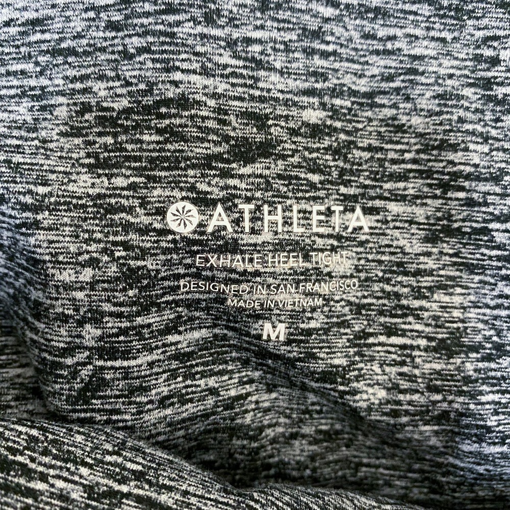 athleta exhale heel tight yoga leggings gray space heather size Medium SoftLuxe - Picture 12 of 14